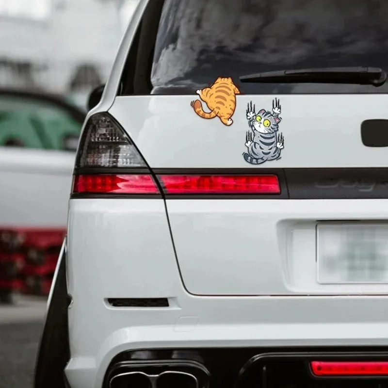 Three Cats Funny Car Sticker