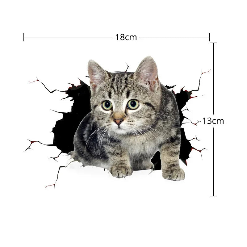Cute Cats Peeking Peering Car Sticker