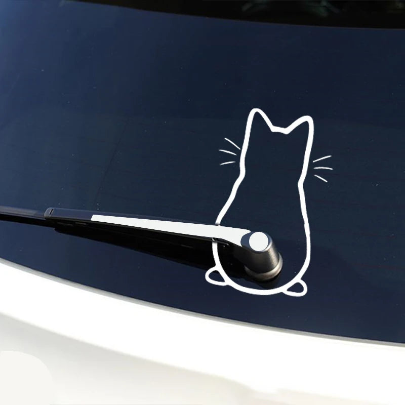 Funny Cat Car Sticker For Rear Window Decor Auto Decoration Kitty