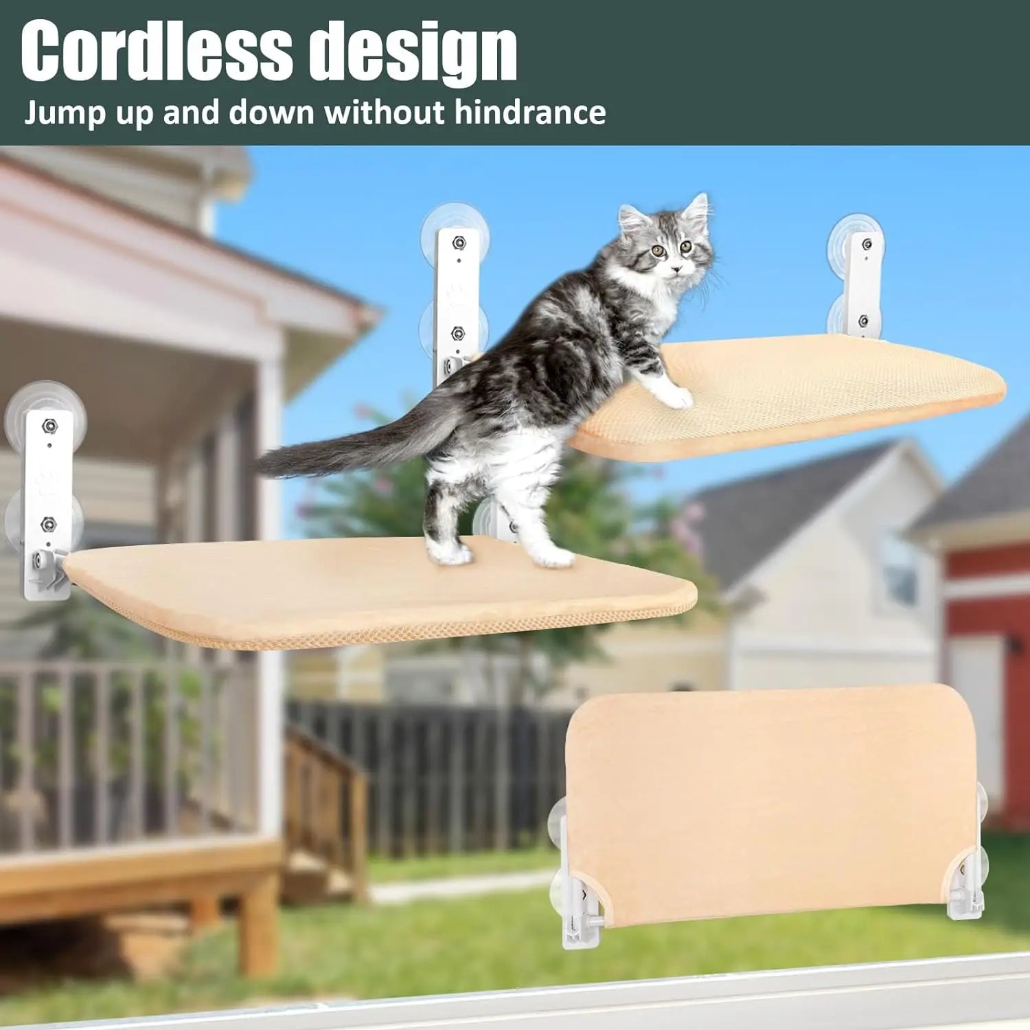 Foldable Pet Hammock Aerial Hanging Bed