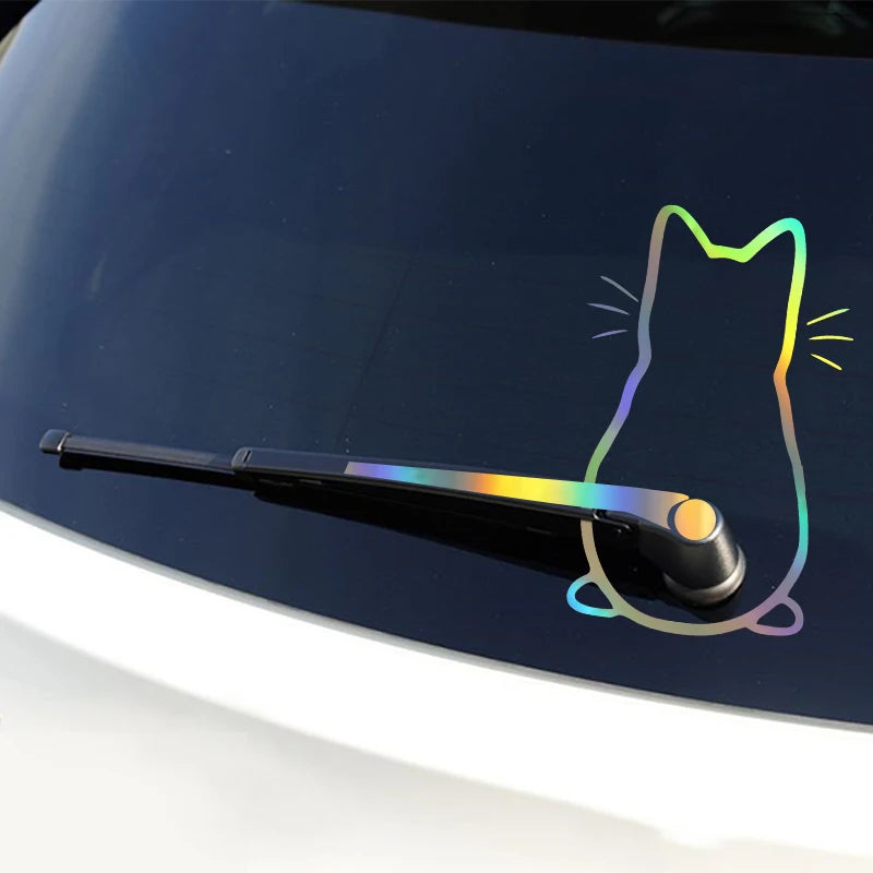 Funny Cat Car Sticker For Rear Window Decor Auto Decoration Kitty