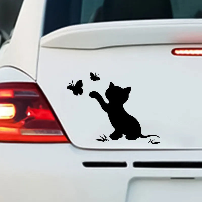 Car Cartoon Stickers Animal Cat Decals Body Reflective Stickers