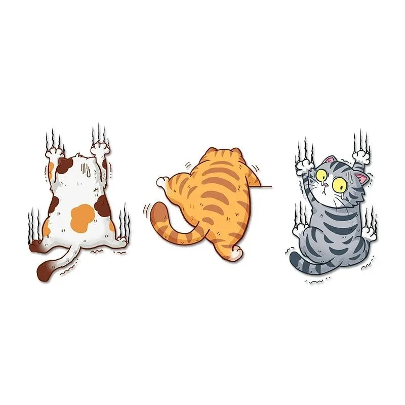 Three Cats Funny Car Sticker