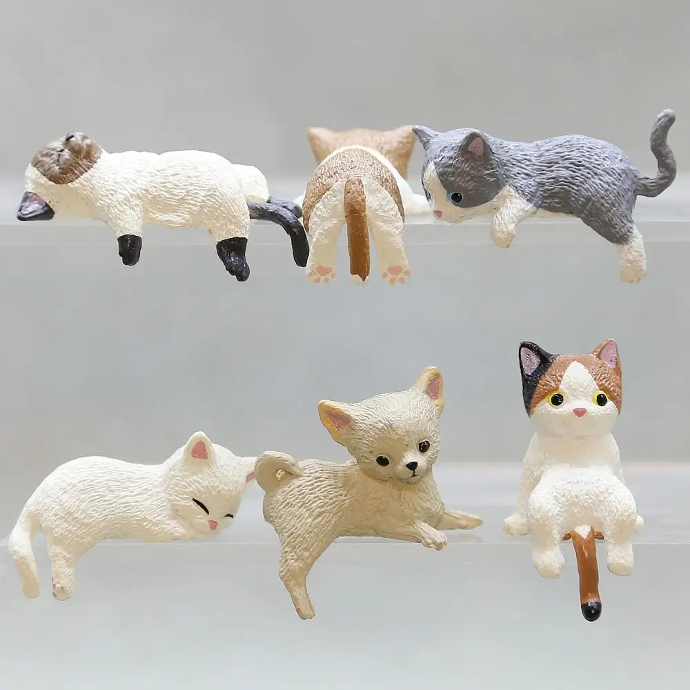 Simulation Edge Cat Figurines DIY Sticker