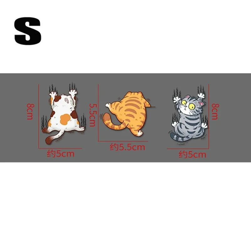 Three Cats Funny Car Sticker
