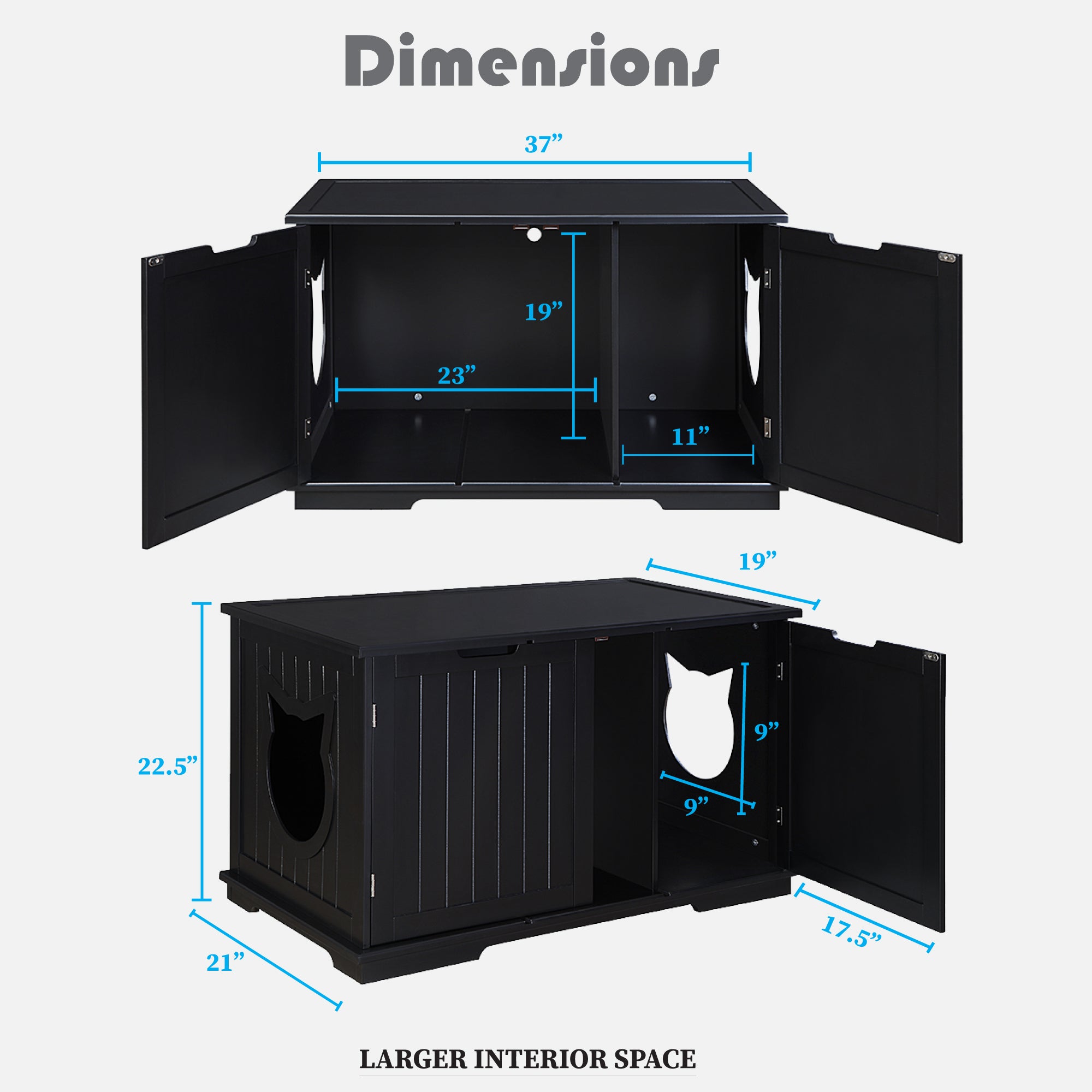 Bench Litter Box Enclosure