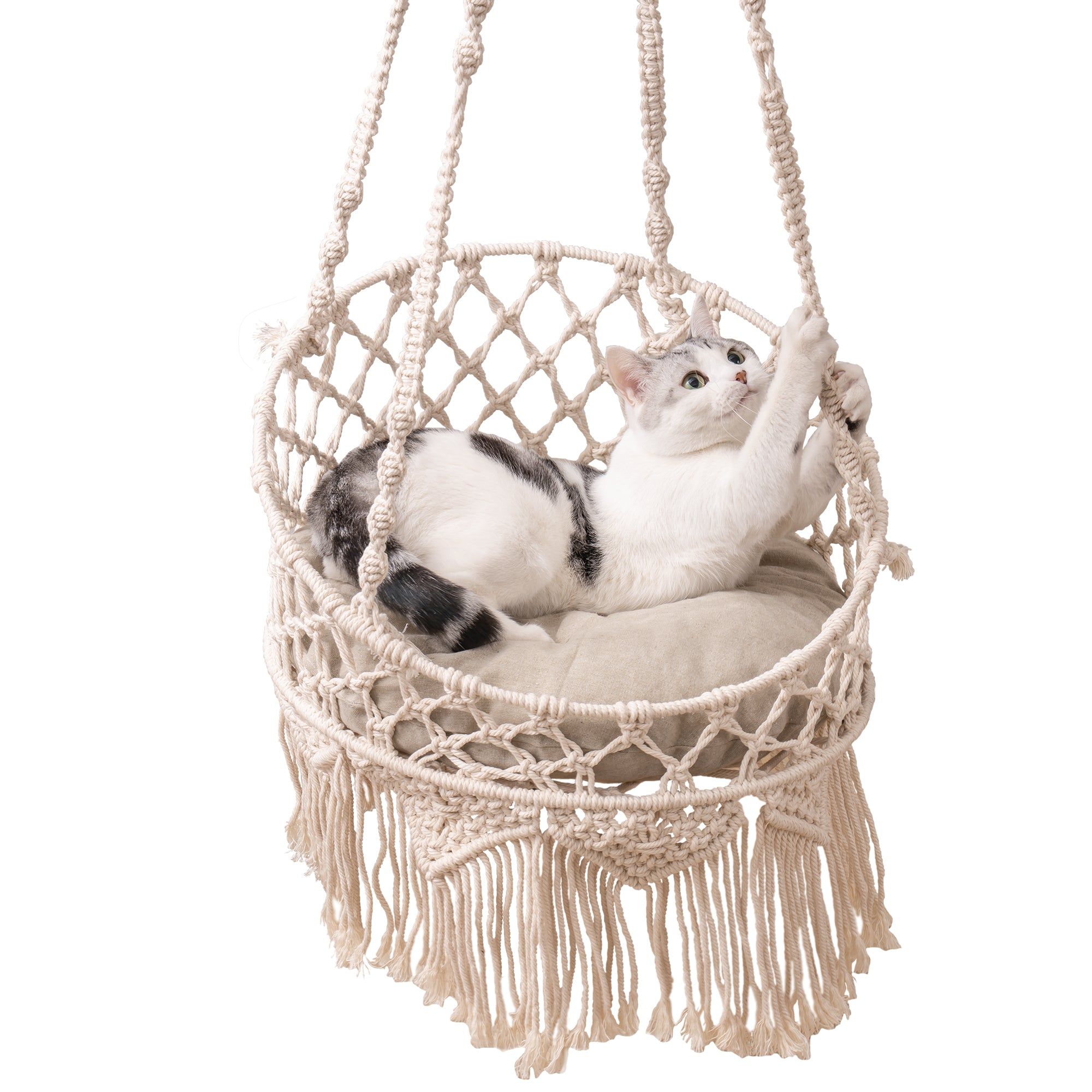 Macrame Hanging Cat Bed